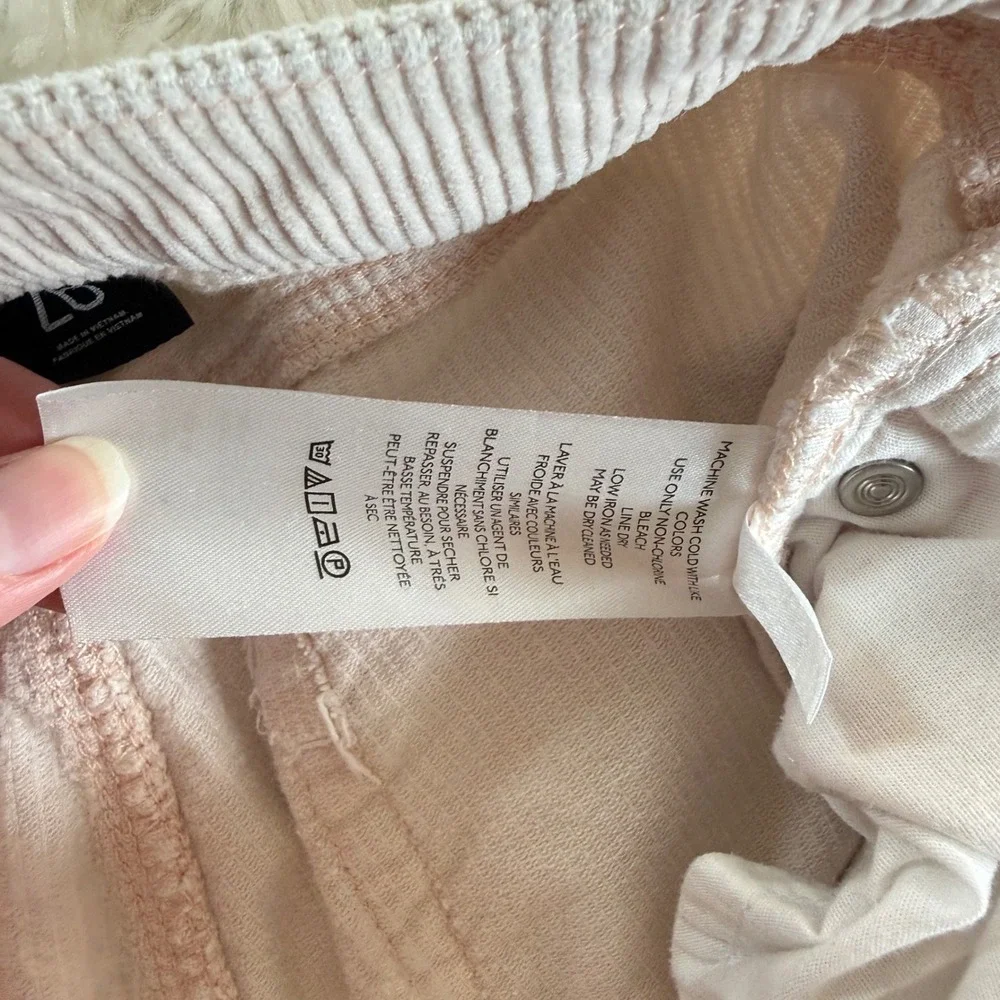 BDG Urban Outfitters Mom High Rise Corduroy Pants Light‎ Pink Size 26 Retro Chic - Picture 6 of 15